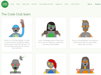 Screenshot: Code Club website