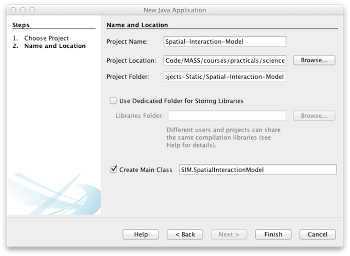 Netbeans create a new project screen 2.