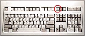 Image: Print Screen key is usually 3rd from the right on the top row of a keyboard