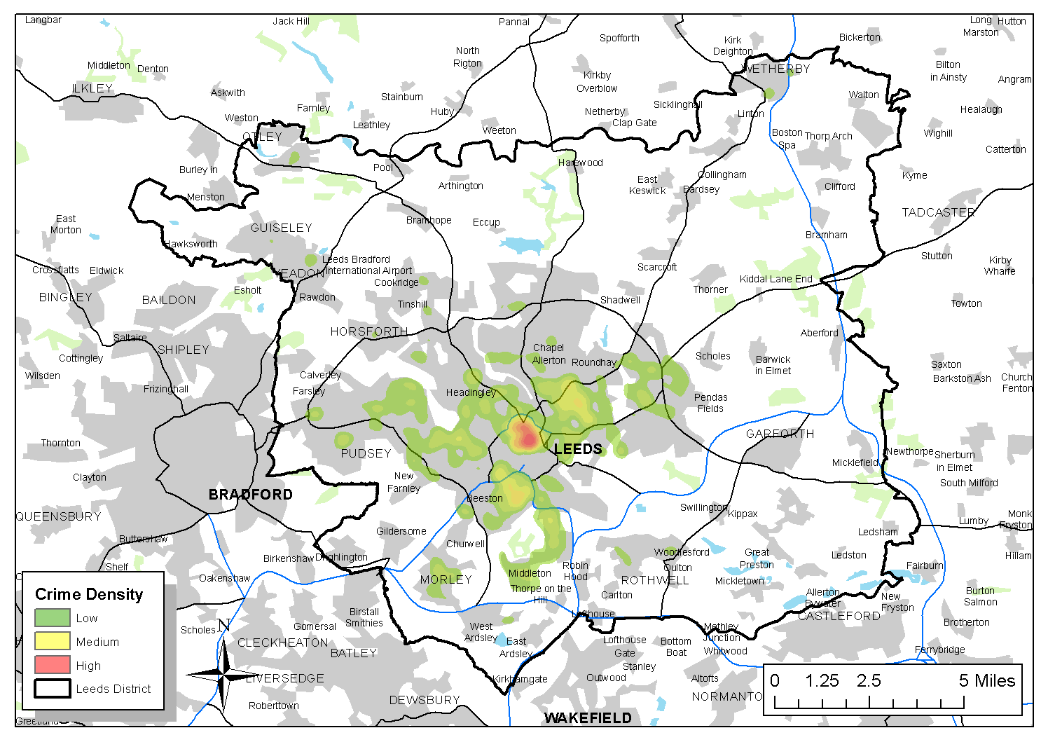 Violent crime map