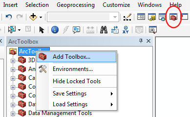 Screenshot: ArcToolbox