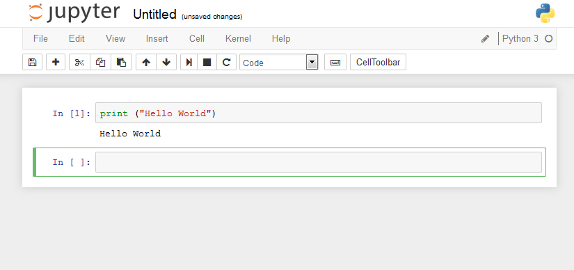 Screenshot: iPython HelloWorld