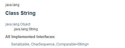 Screenshot of the class summary.