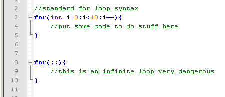 For loop example syntax