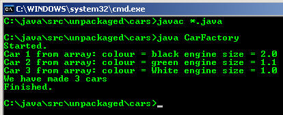 CarFactory output
