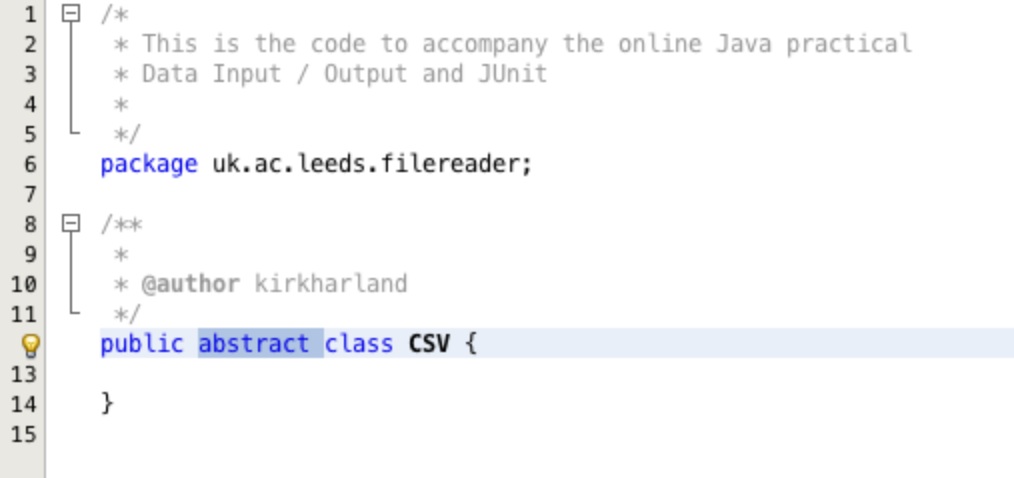 New absract CSV class.