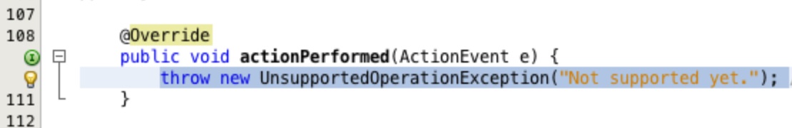 Implementing abstract methods
