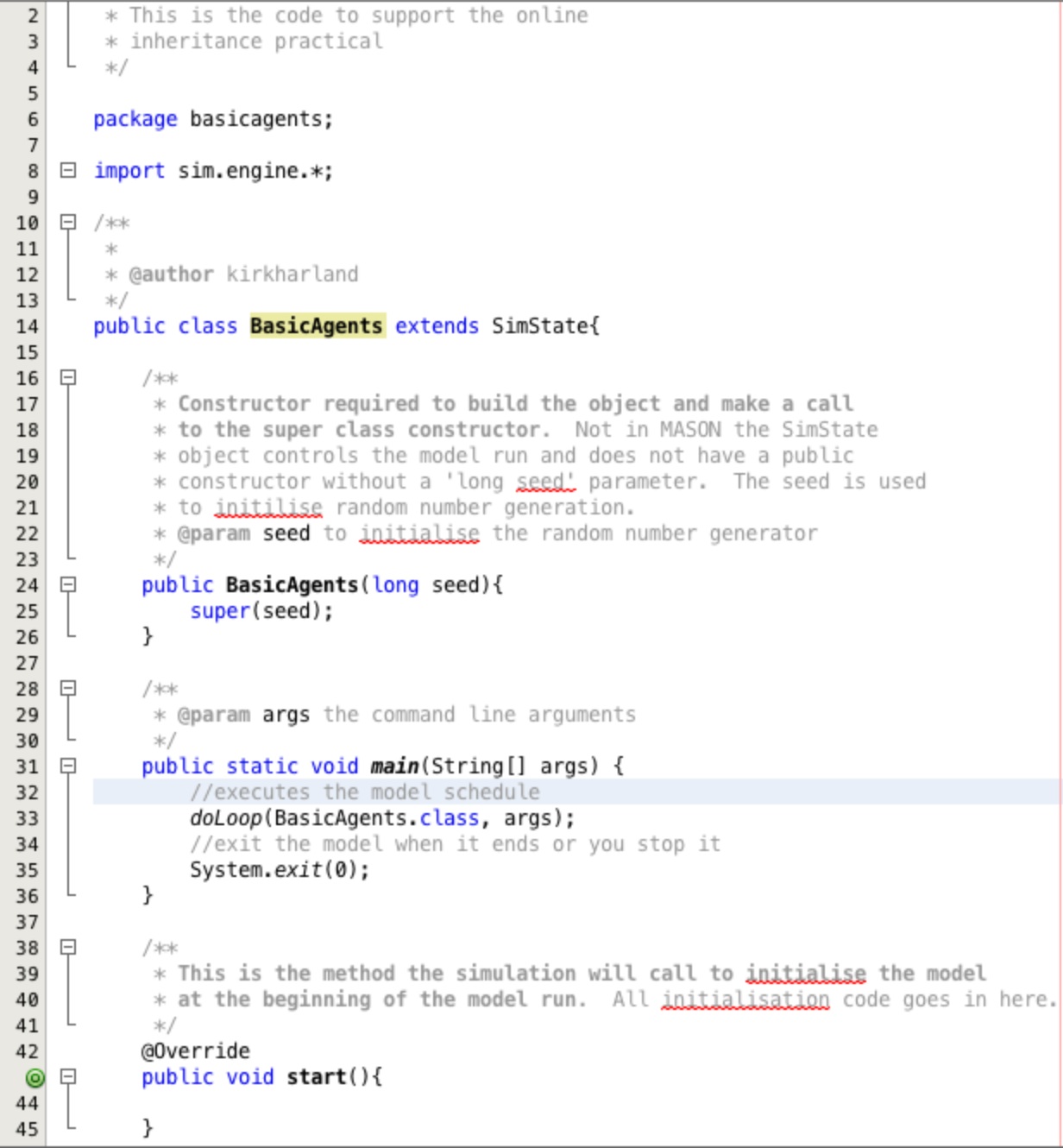 Getting the Basic Agents Strucuture