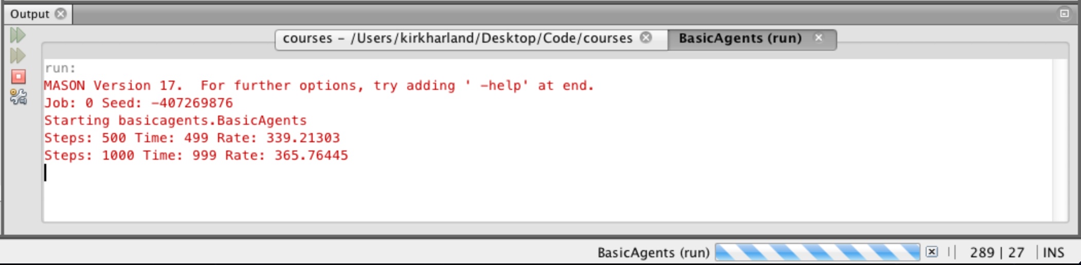 running the model