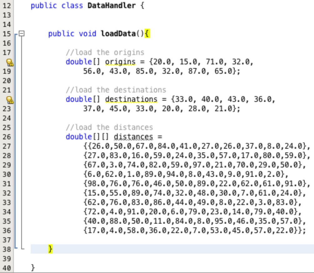 Inserting the dataLoad method into the DataHandler class.