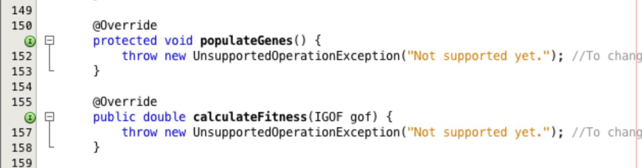 Implementing abstract methods
