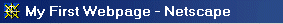 Screenshot: TITLE text saying My First Webpage