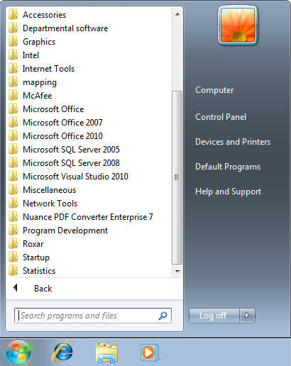 Menu Screenshot
