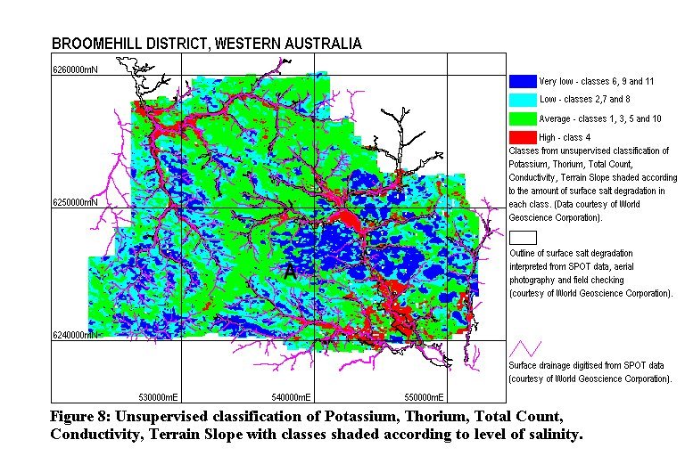 Figure 8: Map of five variable unsupervised classification