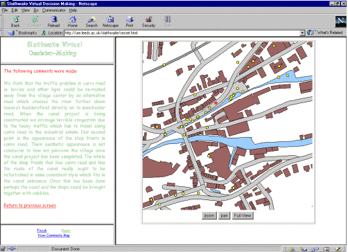 Figure 3: Shaping Slaithwaite comments (click on image for example comment)