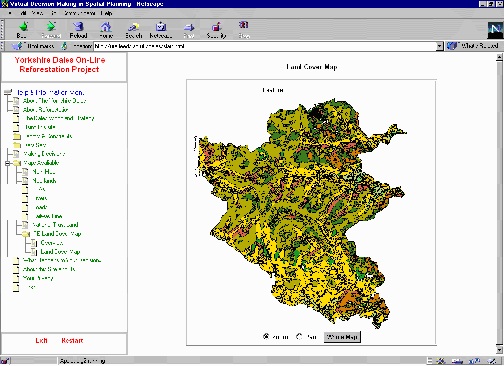 Figure 4: Yorkshire Dales National Park Reforestation web site (click on image for example interface)