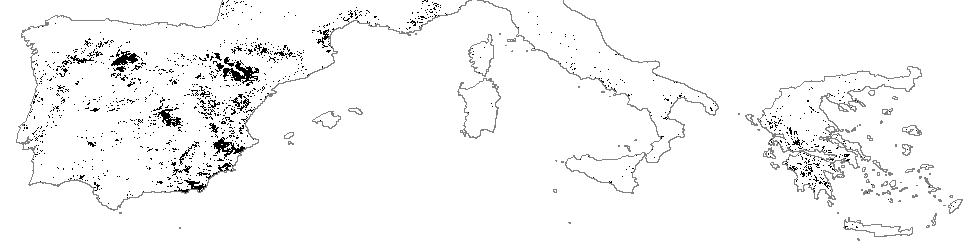 Observed waste-land areas