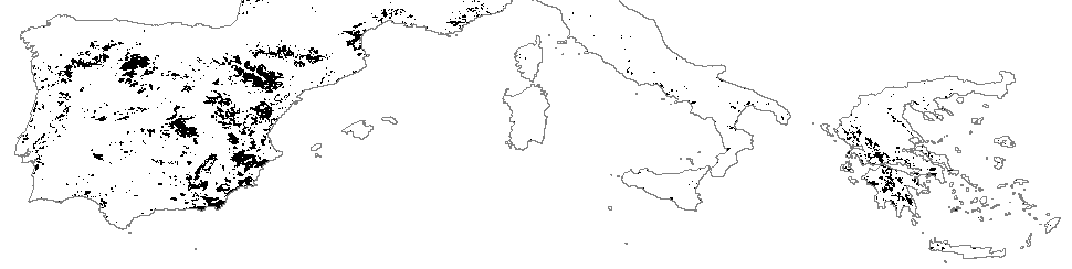 Predicted waste-land areas