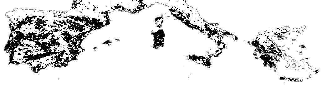 Forecast waste-land areas 2070